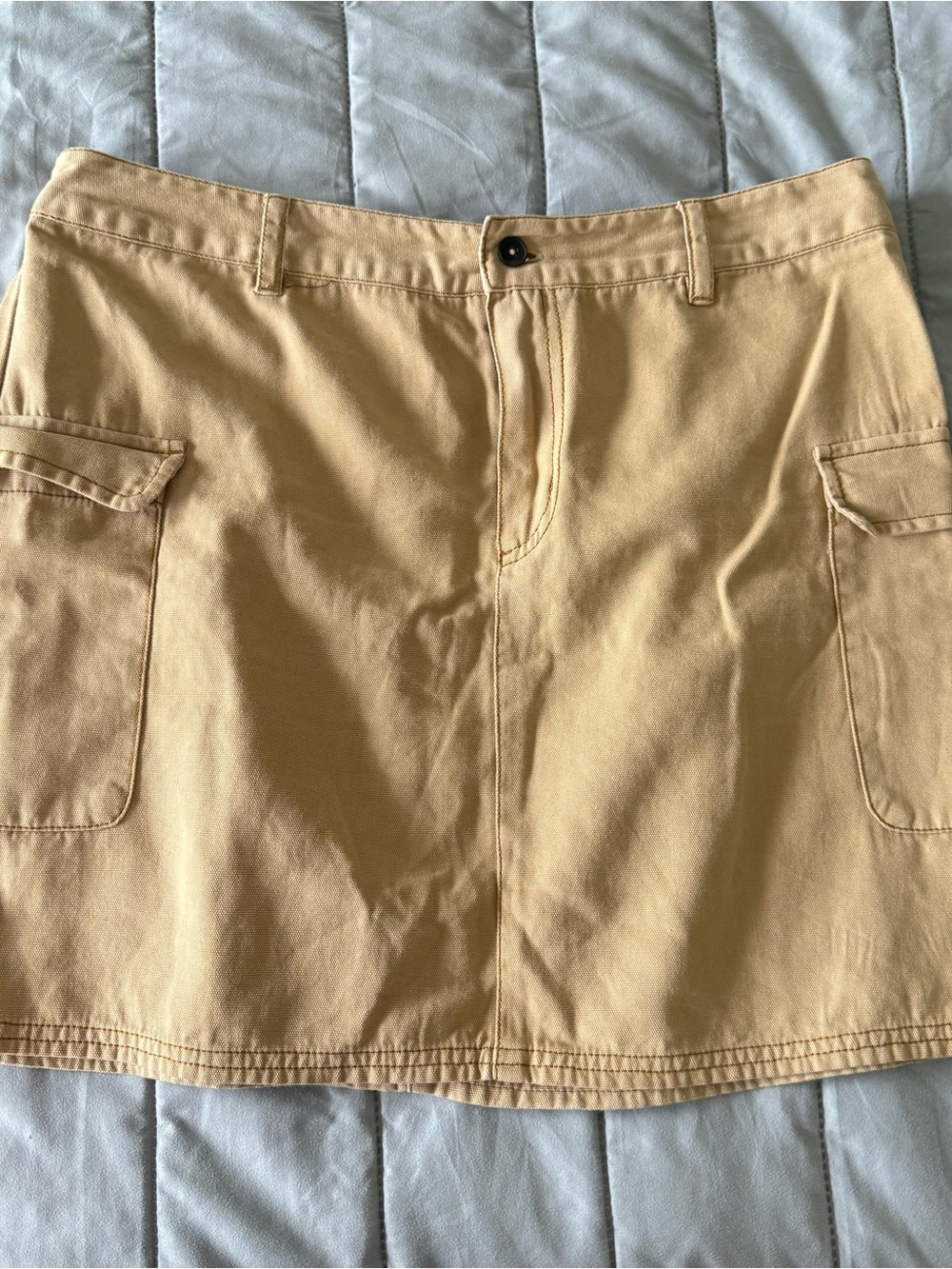 Women's Tan Utility Mini Skirt